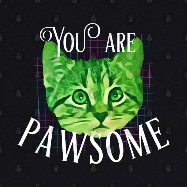 You are Pawsome-Green Kitty by wildjellybeans